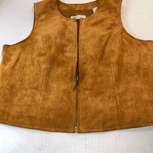 Lord & Taylor Tan Suede Vest